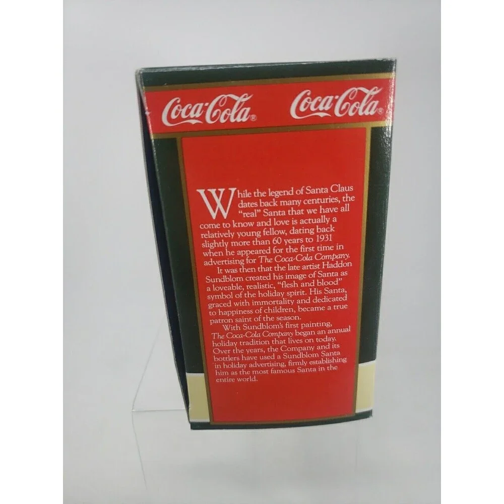 Coca Cola Trim A Tree Collection 1965 Santa Decorating Lights Ornament 1993 VTG
